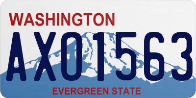 WA license plate AXO1563