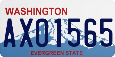 WA license plate AXO1565