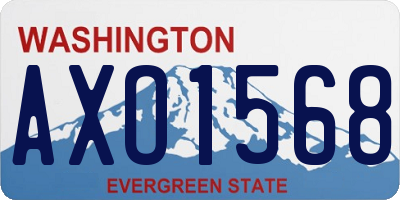 WA license plate AXO1568