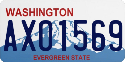 WA license plate AXO1569