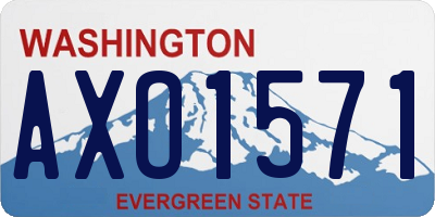 WA license plate AXO1571