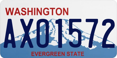 WA license plate AXO1572