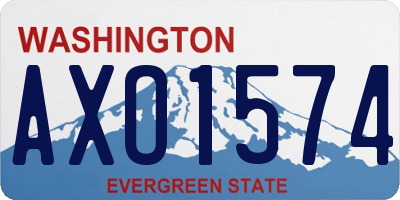 WA license plate AXO1574