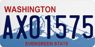 WA license plate AXO1575