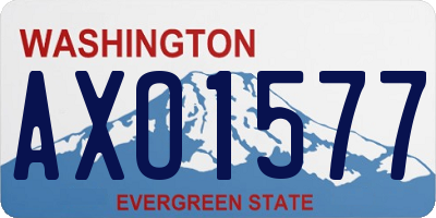 WA license plate AXO1577