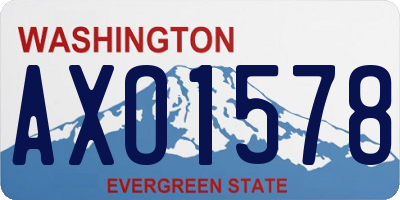 WA license plate AXO1578
