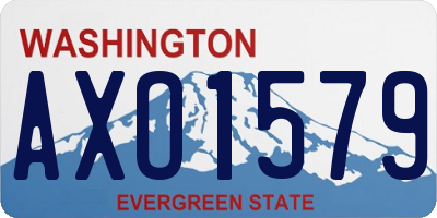 WA license plate AXO1579