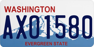 WA license plate AXO1580