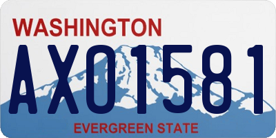 WA license plate AXO1581
