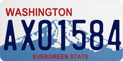 WA license plate AXO1584
