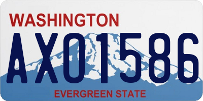 WA license plate AXO1586