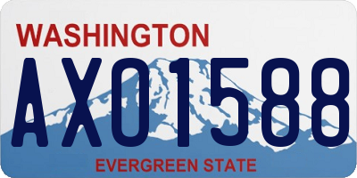 WA license plate AXO1588