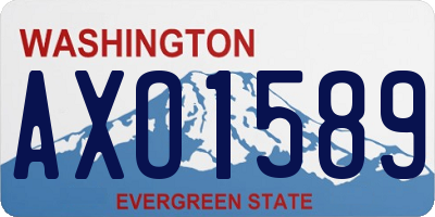 WA license plate AXO1589