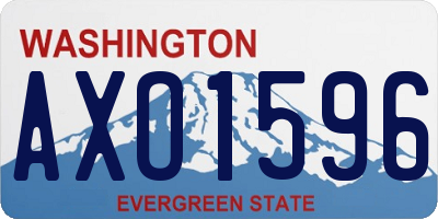 WA license plate AXO1596