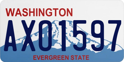 WA license plate AXO1597