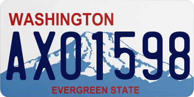 WA license plate AXO1598