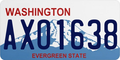 WA license plate AXO1638