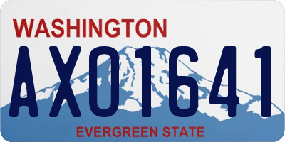 WA license plate AXO1641