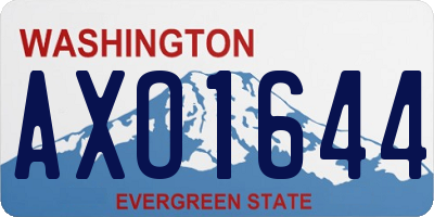 WA license plate AXO1644