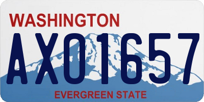 WA license plate AXO1657