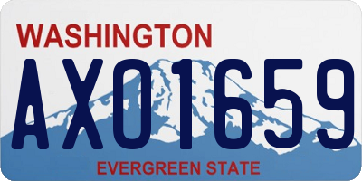WA license plate AXO1659