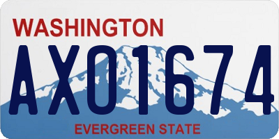 WA license plate AXO1674