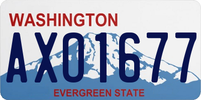 WA license plate AXO1677