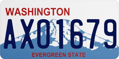 WA license plate AXO1679