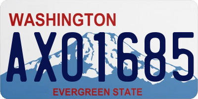 WA license plate AXO1685
