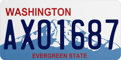 WA license plate AXO1687