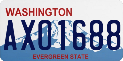 WA license plate AXO1688