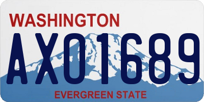 WA license plate AXO1689