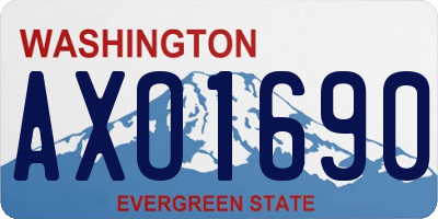 WA license plate AXO1690