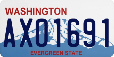 WA license plate AXO1691