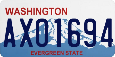 WA license plate AXO1694