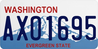 WA license plate AXO1695