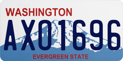 WA license plate AXO1696