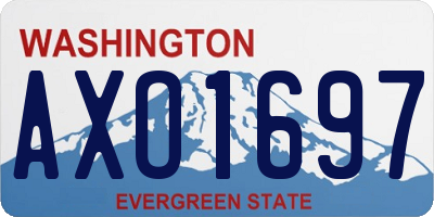 WA license plate AXO1697