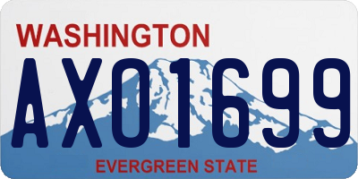 WA license plate AXO1699