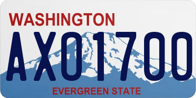 WA license plate AXO1700