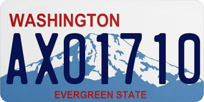 WA license plate AXO1710