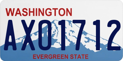WA license plate AXO1712