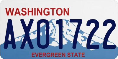 WA license plate AXO1722