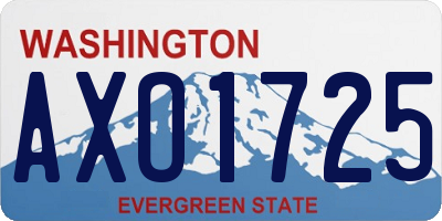 WA license plate AXO1725