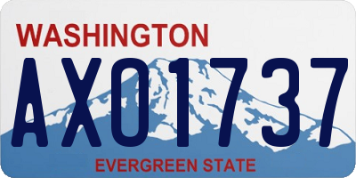 WA license plate AXO1737