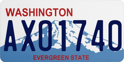 WA license plate AXO1740