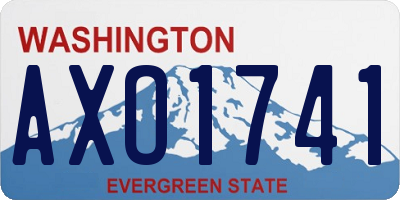 WA license plate AXO1741
