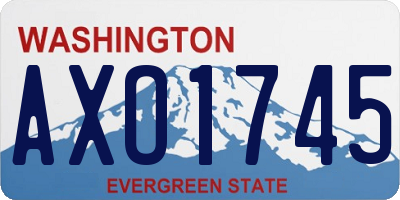 WA license plate AXO1745