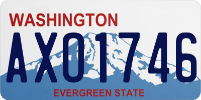 WA license plate AXO1746