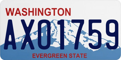 WA license plate AXO1759